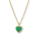 CRYSTAL HEART JADE necklace
