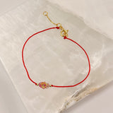 HAMSA OPAL RED STRING bracelet