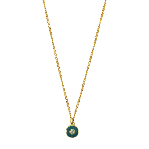 TEAL EYE SUPER MINI necklace