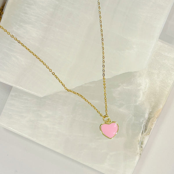 PINK HEART SUPER MINI necklace