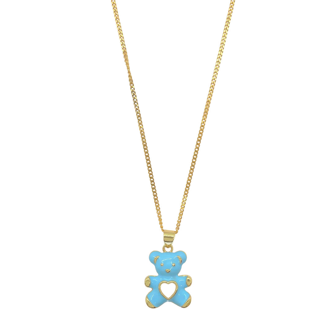LIGHT BLUE TEDDY necklace