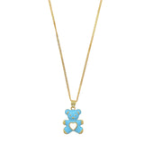LIGHT BLUE TEDDY necklace