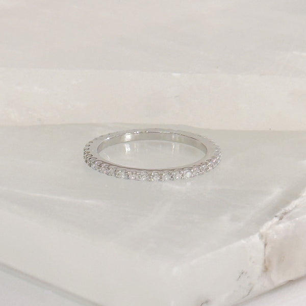 SILVER THIN ETERNITY ring