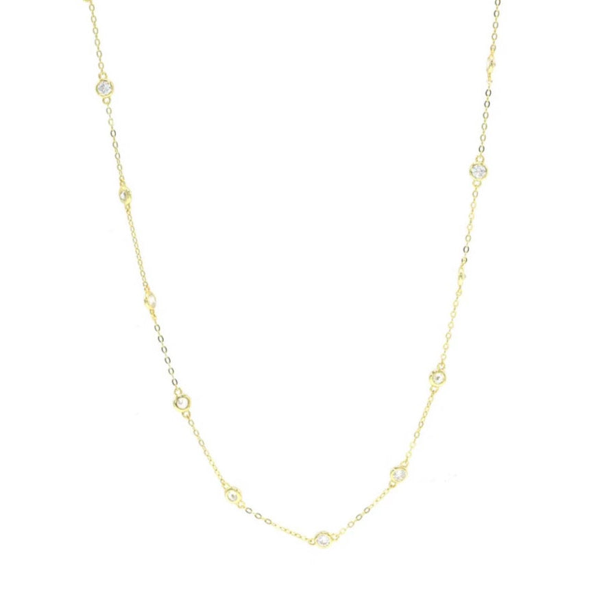 CRYSTAL BEZEL BY THE YARD necklace