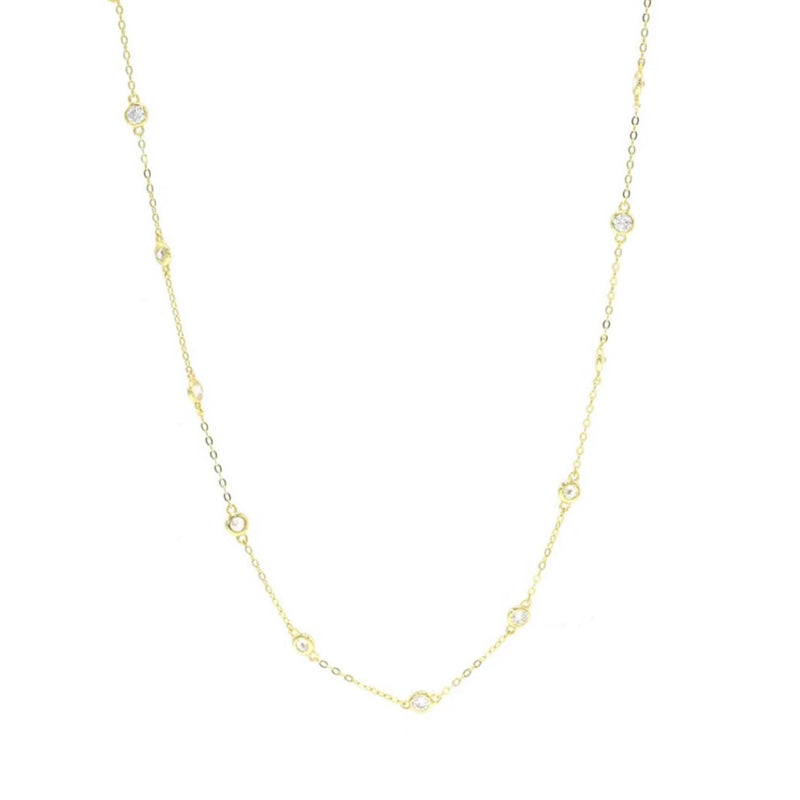 CRYSTAL BEZEL BY THE YARD necklace