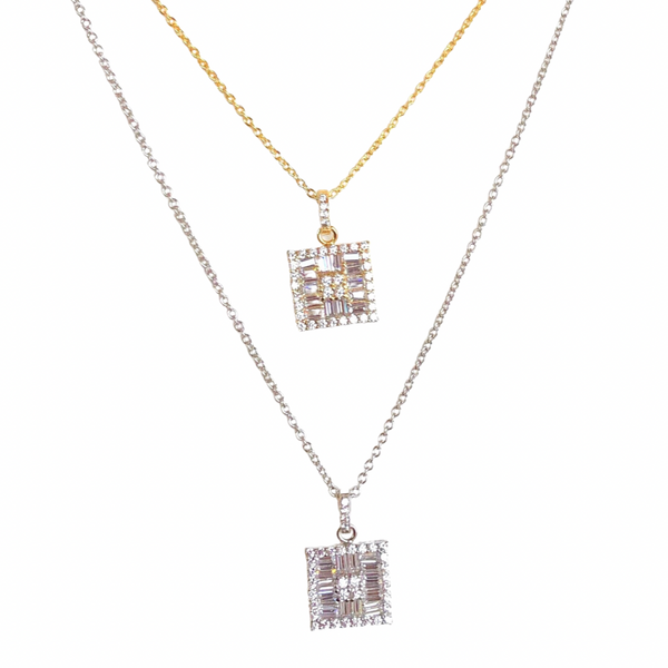 SQUARE BAGUETTE necklace