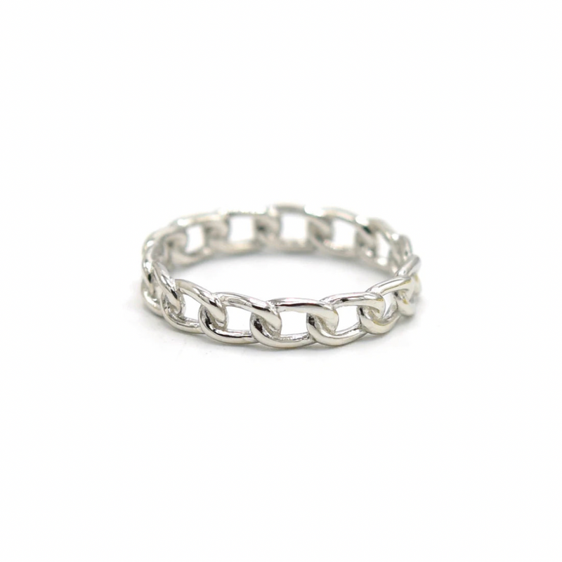 SILVER CUBAN MINI ring