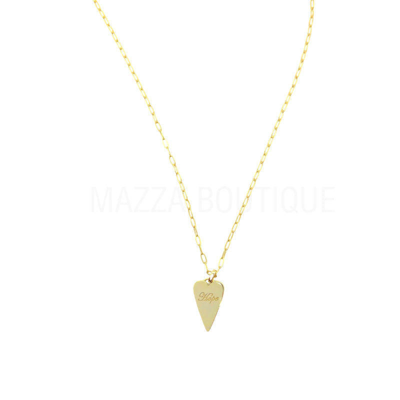 HOPE HEART CHAIN LINK necklace