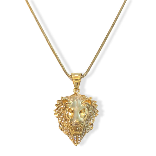 LION HEAD CRYSTAL necklace