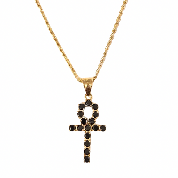 BLACK ANKH IV necklace