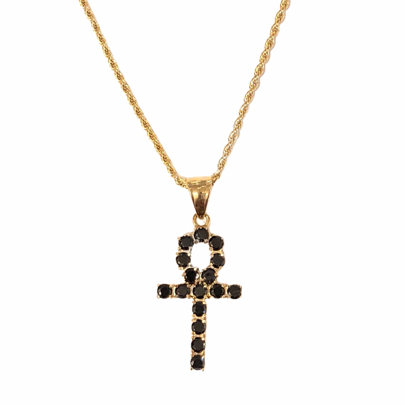 BLACK ANKH IV necklace