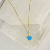 LIGHT BLUE HEART SUPER MINI necklace