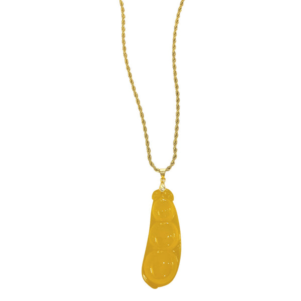 YELLOW LUCKY PEAS necklace