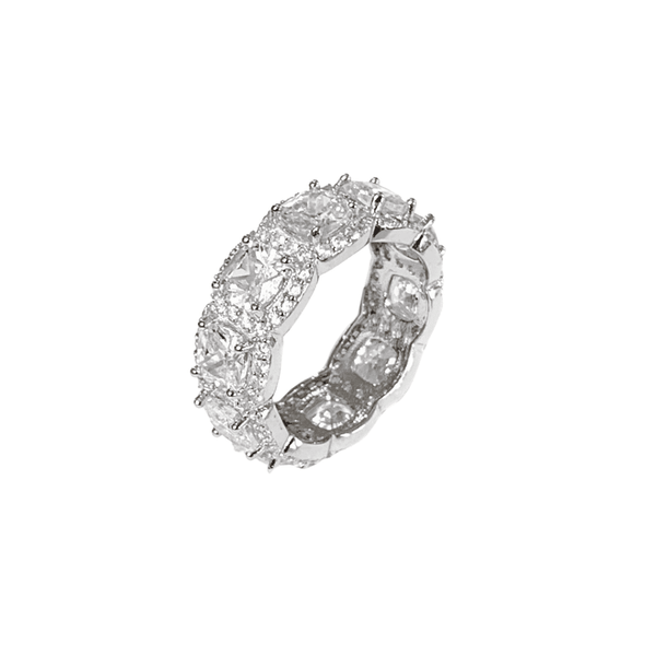 OXANA SILVER CUSHION CUT ring