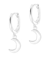 MOON HUGGIE HOOP earrings