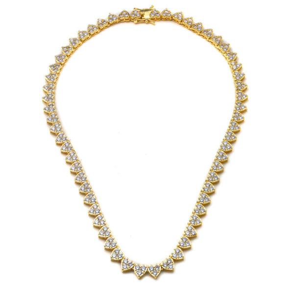 GOLD HEART TENNIS necklace