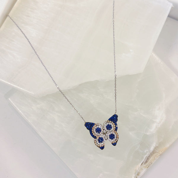 SAPPHIRE BUTTERFLY necklace