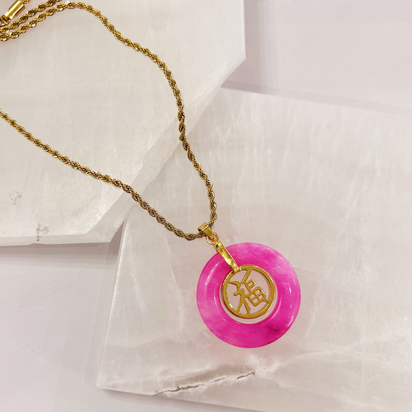 GOOD FORTUNE FUCHSIA necklace