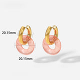 LOOPED PINK HOOP earrings