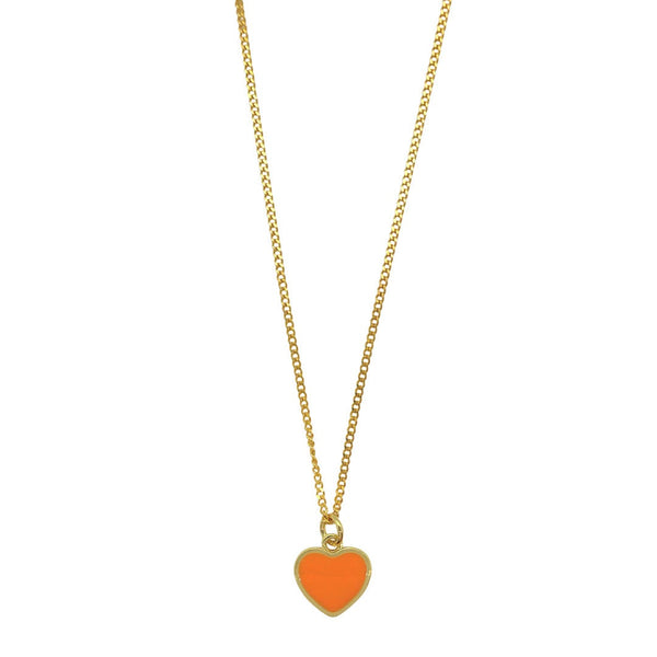 ORANGE HEART SUPER MINI necklace