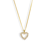 CRYSTAL BEZEL HEART necklace