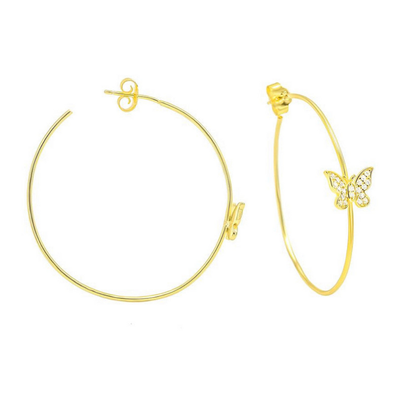 BUTTERFLY HOOP earrings