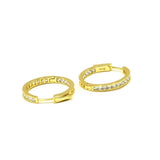 BEZEL PRINCESS CUT HOOP earrings