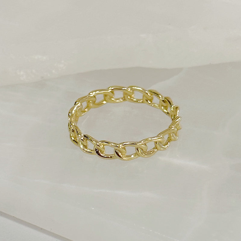 GOLD CUBAN GOLD MINI ring