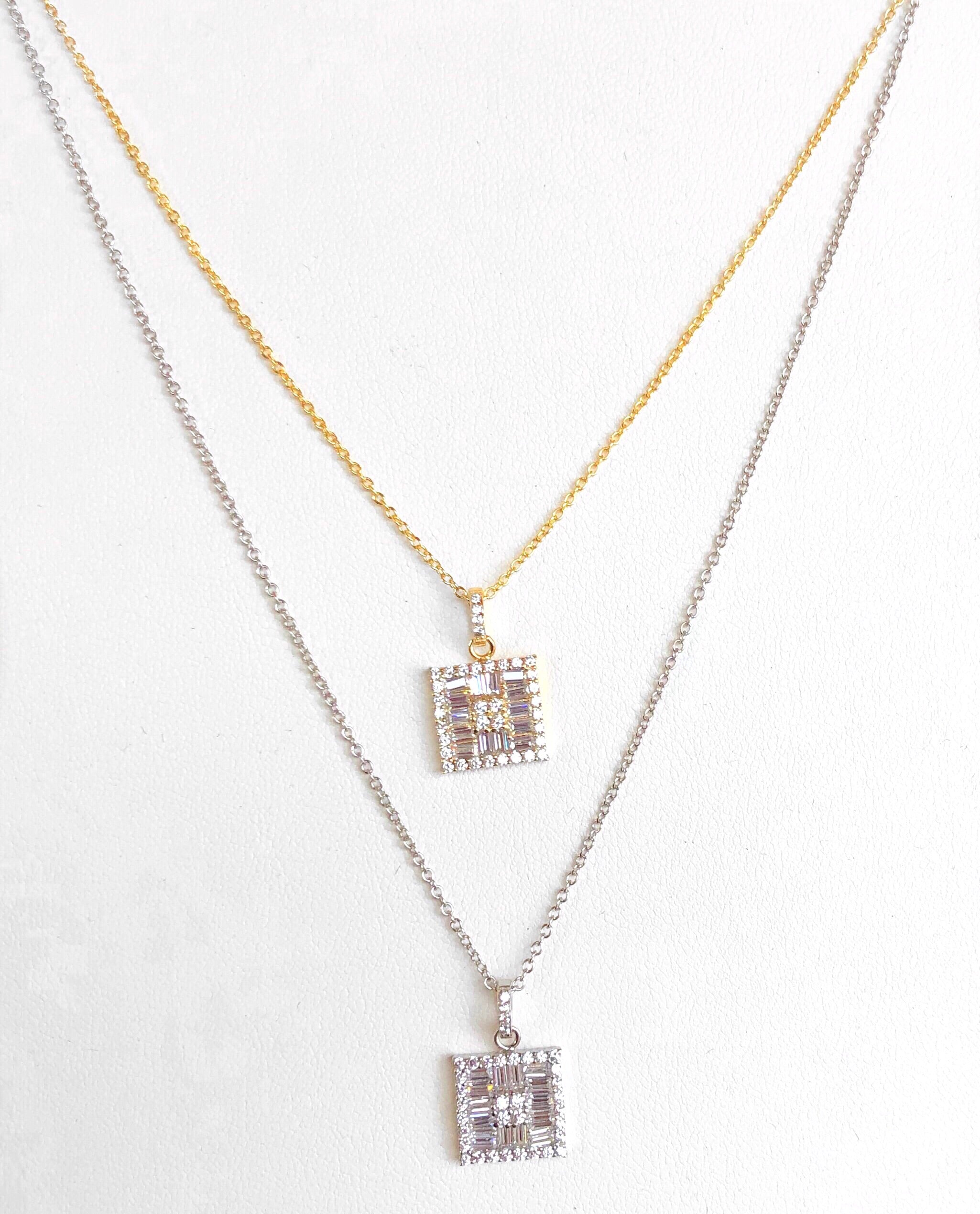 SQUARE BAGUETTE necklace