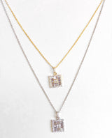 SQUARE BAGUETTE necklace