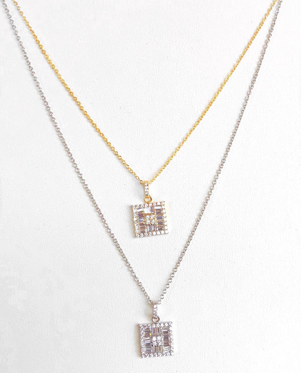 SQUARE BAGUETTE necklace