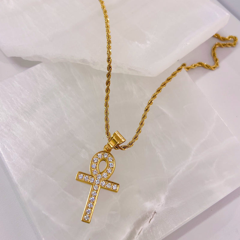 BOLD ANKH GOLD necklace