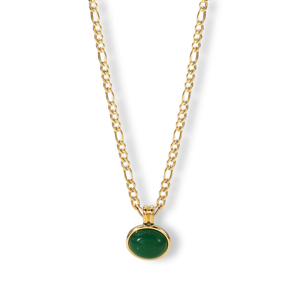 OVAL JADE SUPER MINI necklace