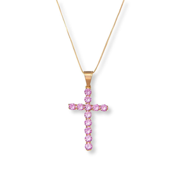 PINK CROSS III necklace