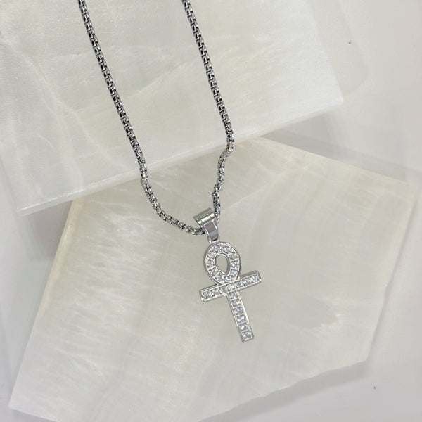 BOLD ANKH SILVER necklace