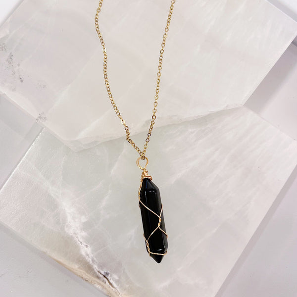 BLACK ONYX AMULET II necklace