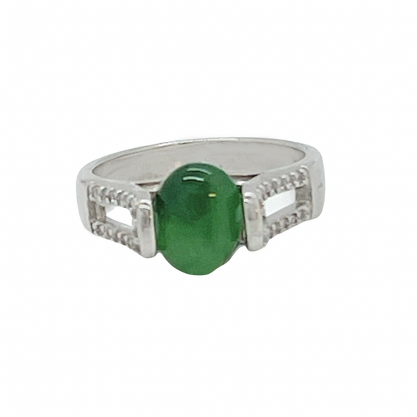 YUNA SILVER JADE ring