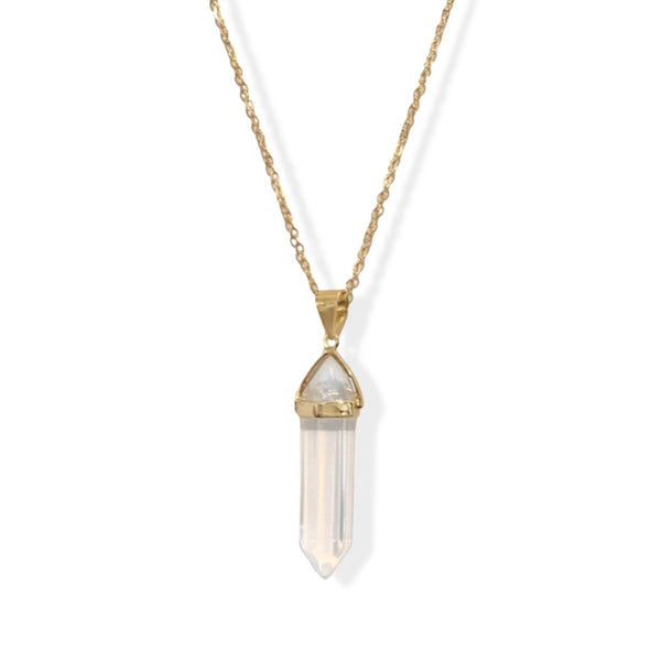 SELENITE AMULET necklace