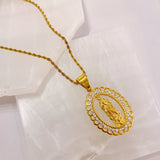 VIRGIN MARY CRYSTAL V necklace