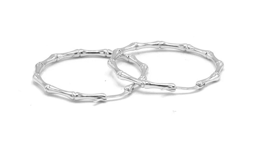 BAMBOO HOOP earrings