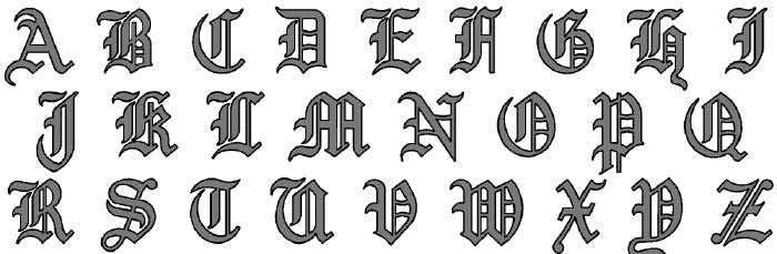 SILVER OLD ENGLISH INITIAL necklace