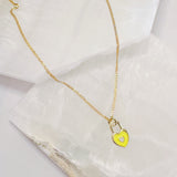 YELLOW HEART LOCK SUPER MINI necklace