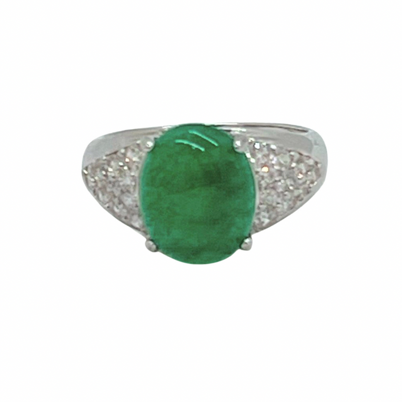 SAMARIA SILVER JADE ring