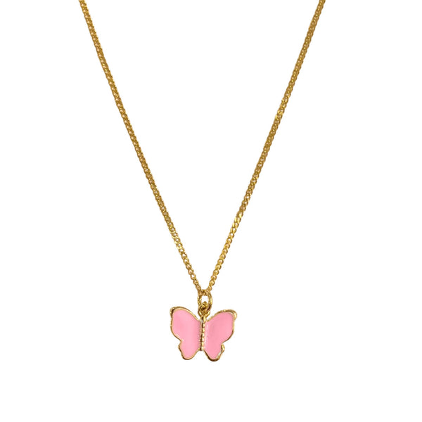 LIGHT PINK BUTTERFLY MINI necklace