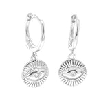 EYE HUGGIE HOOP earrings