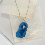 BLUE QUARTZ DRUZY necklace