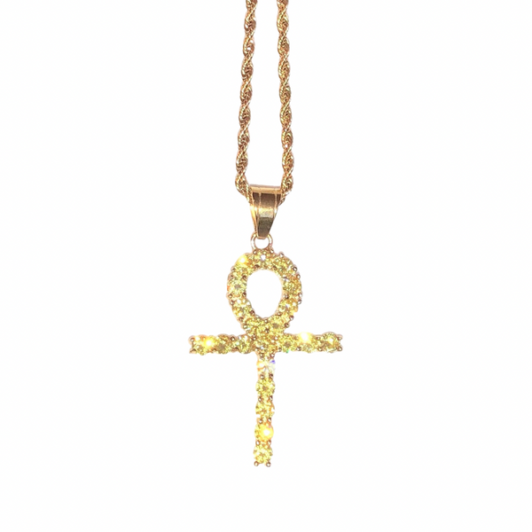 YELLOW ANKH necklace