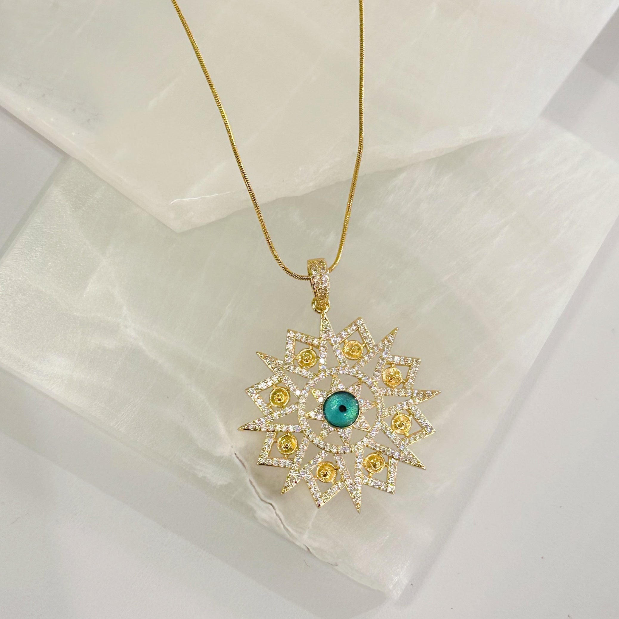 GOLD ICY EYE necklace