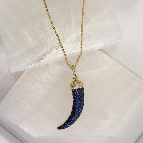 BLUE HORN necklace
