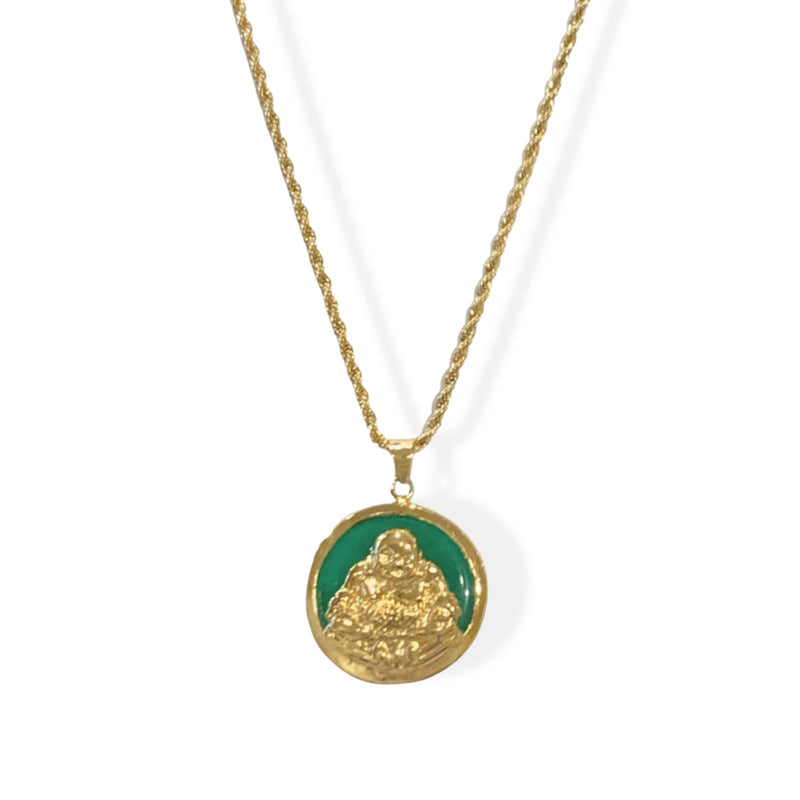 BUDDHA REVERSIBLE JEWEL JADE necklace